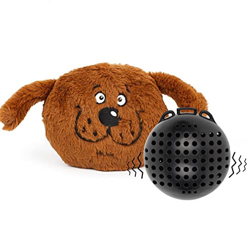 Namsan Giggle Plüsch-Hundespielzeug, interaktives Hundespielzeug, quietschendes Spielzeug mit springendem Aktivierungsball für Hunde (rosa Monster)