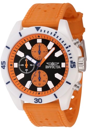 Invicta Ceramics 46714 Quarz Herrenuhr - 44mm, White, 44.5