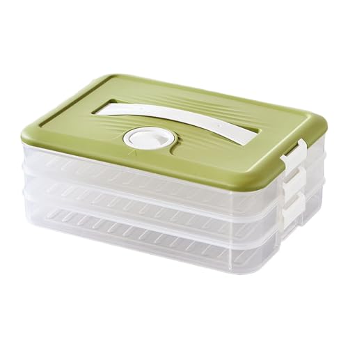 3 4 Schichten Lebensmittelaufbewahrungsbehälterhalter Lebensmittelkonservierungsbox Für Küche Und Kühlschrank Knödelbox Gut Versiegelter Verschließbarer Knödel Aufbewahrungsbehälter