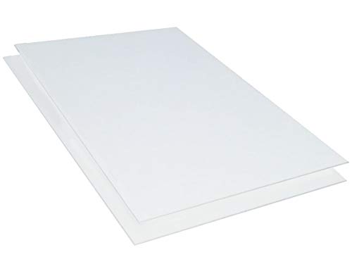 Kunststoffplatte ABS 3mm Weiß 1000x500mm (100cm x 50cm) Acrylnitril-Butadien-Styrol - Made in Germany - Einseitige Schutzfolie - Top Qualität