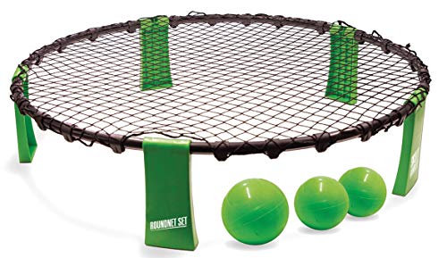 Roundnet Set, komplettes Set für den sofortigen Start, inkl. 3 Bälle, Ballpumpe und Tragetasche, ultimativer Spaßfaktor für Jung und Alt, 970980