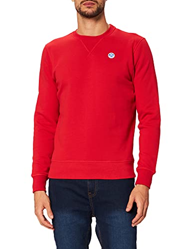 NORTH SAILS Herren Round Neck W/Logo Sweatshirt, rot, XL