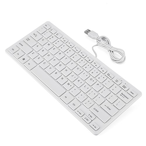 SunshineFace Mini-Tastatur 78 Tasten Ultradünne Mini-USB-Tastatur für Desktop-Computer Laptop-PC