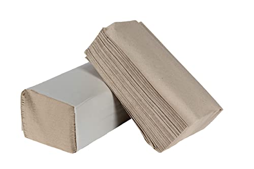Euro Products Papierhandtücher für Spender | Recycling, 1-lagig, 25 x 23 cm | 5.000 Blatt | ZZ/V-Falz geeignet für Handtuchspender in Toiletten, Büros