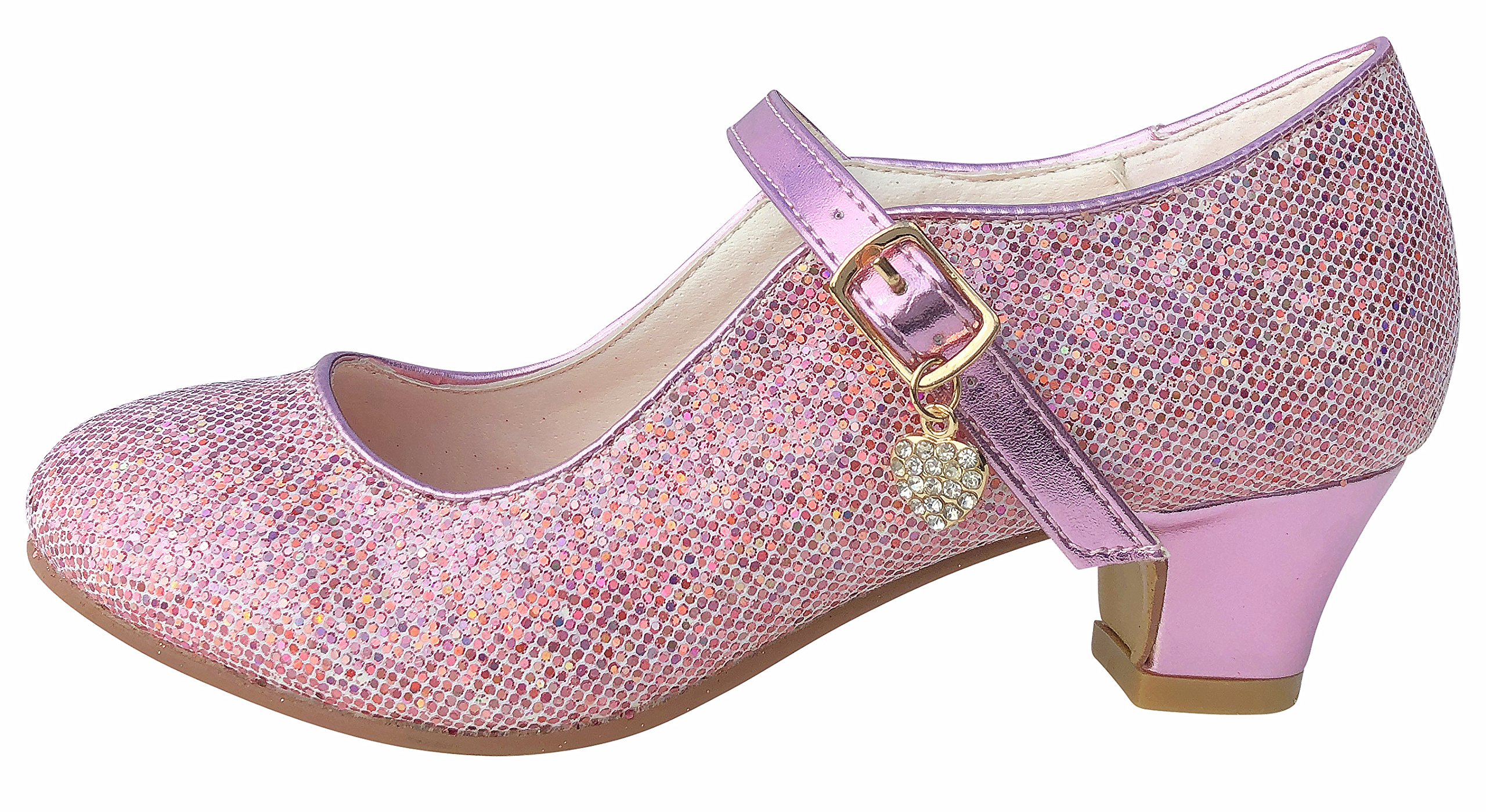 La Senorita ELSA Eisprinzessinnen Schuhe rosa mit kleines Herzchen für Mädchen