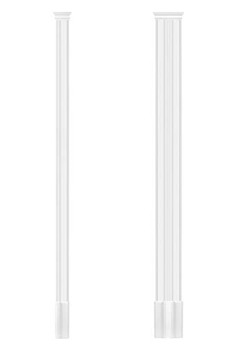 HEXIM Pilaster ca. 93x32mm - Wandreliefe/Stuckdekor aus PU Hartschaum, Auswahl von Schaft, Kapitell & Sockel - Perfect D1511 (Komplettset 2)