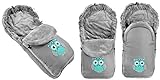 Neugeborenes Schlafsack Kinderschlafsack Baby-Schlafsack Winter-Fußsack für Kinderwagen, Sportwagen, Buggy grau (grau)