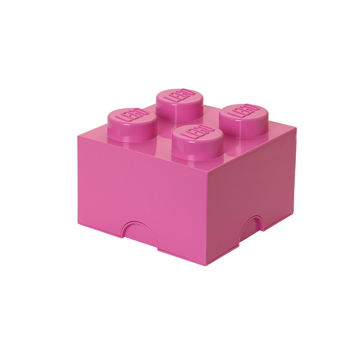 LEGO Aufbewahrungsstein, 4 Noppen, Stapelbare Aufbewahrungsbox, 5,7 l, rosa
