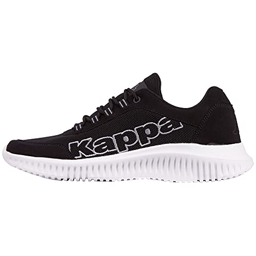 Kappa Unisex Biwor Sneaker, Black/Grey, 40 EU