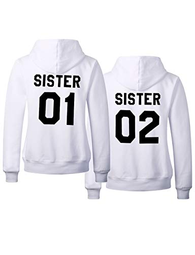 Best Friend Hoodie Sweatshirt für Zwei Mädchen Sister 01 02 Hoodie Pullover Herbst Winter 1 Stück