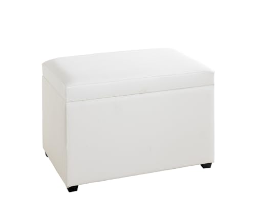 Haku-Möbel Sitztruhe, MDF, weiß, T 39 x B 58 x H 42 cm