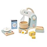 Tender Leaf Toys Küchenmaschine mit Zubehör (Material Holz, Kinderspielzeug, unterstützt die Feinmotorik, Mini-Spielzeug) 7508227