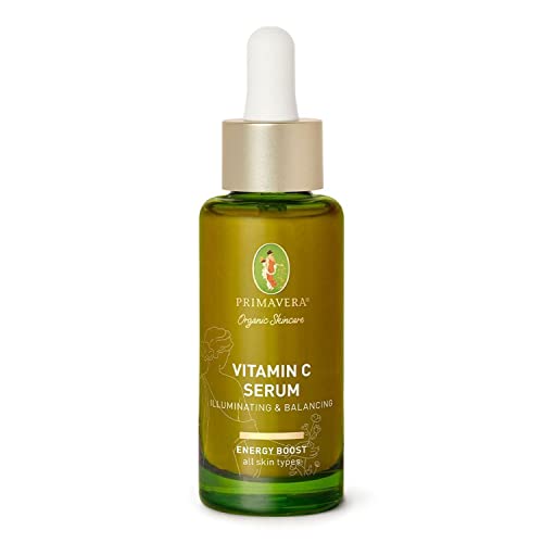 PRIMAVERA - Vitamin C Serum Illuminating & Balancing 30 ml - Naturkosmetik - elegantes Vitamin C Gesichtsserum für alle Hauttypen - verleiht bei Hyperpigmentierung einen strahlenden Teint - vegan