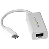 StarTech.com USB-C auf Gigabit Ethernet Adapter - Weiß - Thunderbolt 3 kompatibel - Windows & Mac - RJ45 LAN Netzwerkkonverter (US1GC30W)