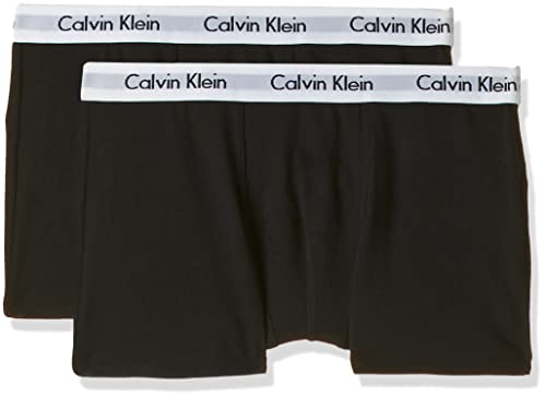 Calvin Klein Jungen Boxershorts 2PK Trunk, Schwarz (Black/Black 001), 146 (Herstellergröße: 10-12)