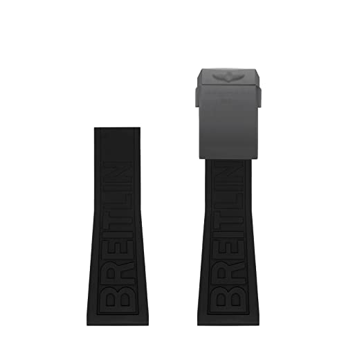 FXJHZH Gummiarmband mit Schnalle 22 mm 24 mm für Breitling Avenger NAVITIMER World Gummi wasserdichtes weiches Uhrenarmband