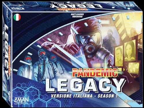 Asmodee - Pandemic Legacy: Season 1, Brettspiel, Ausgabe in Italienisch, Farbe Blau, 8385