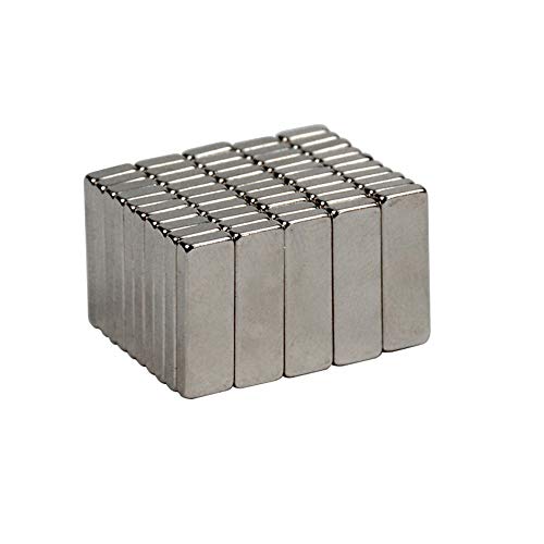 daw21onlineshop Neodym Magnet N50 15x5x2,5mm Quader Block 100 Stück Sehr Starke Magnete für Glas-Magnetboards, Magnettafel, Whiteboard, Tafel, Pinnwand, Kühlschrank