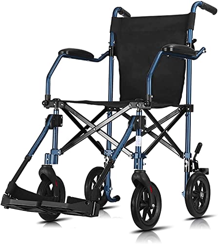 Leichter zusammenklappbarer Rollstuhl, zusammenklappbarer tragbarer leichter manueller Rollstuhl für ältere und behinderte Menschen, kippsicheres Design