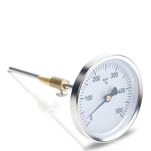 Bimetall-Rauchgasthermometer bis 500°C mit verstellbarem Konus - 300mm