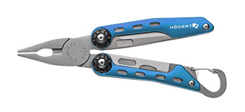 Högert HT1P070 Multitool w/knife, Stahl, blau, grau