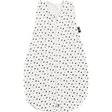 Träumeland Sommerschlafsack LIEBMICH aus Tencel, Design Weiß mit grauen Sternen, Größe 90 cm, mehrfarbig