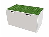 Fußballplatz Möbelfolie | BTD05 | Möbelaufkleber mit Straßen-Motiv | passend für die Kinderzimmer Banktruhe STUVA von IKEA (90 x 50 cm) | Möbel Nicht Inklusive | STIKKIPIX