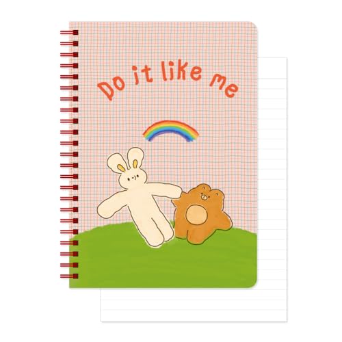 Monolike Unmatched Friends A5 Line Spiral Notebook, Do it like me - Hardcover 5.83 x 8.27inch 128 Page