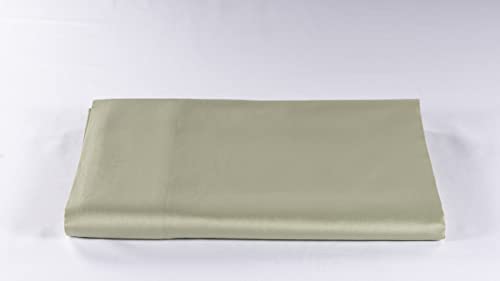 LENZUOLISSIMI - Bettlaken für Einzelbett aus Baumwollsatin, 300 Fäden, 180 x 290 cm,, Salbeigrün