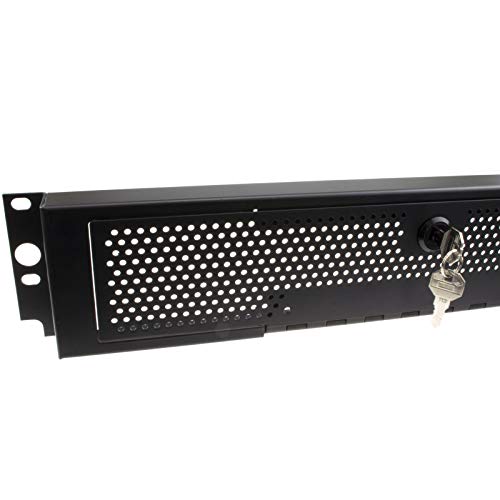 Sicherheits Stahl Mesh Panel Für 19 inch Rack Vernetzung Daten Cabinets Lockable 2U [2U]