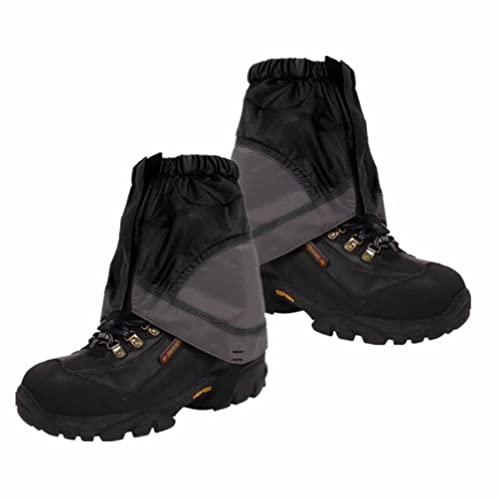 VORCOOL Outdoor wasserdichte Gamaschen Leichtes Nylon Wanderstiefel Gamaschen Sand Schlamm Prevention Gamaschen (schwarz)