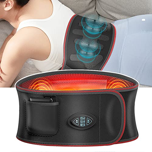 Taillenmassagegürtel, 45-55 - 65℃ Beheizter Lenden Massagegürtel mit Vibrationsmassage und Airbag-Traktion, aufladendes Design Lumbar Massagegerät für Rückenbereich Arthritis-Schmerzlinderung