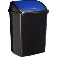CEP Abfallbehälter ROSSIGNOL, mit Einwurfklappe, 50 L, blau