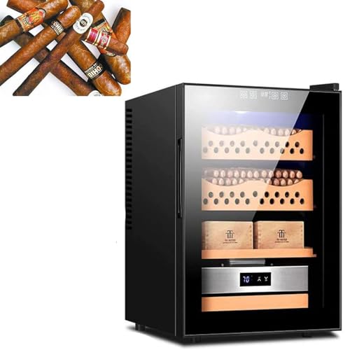 DDZJTPP Zigarren-Humidor, elektrischer Zigarren-Humidor, Zigarrenschrank, mit Zedernholz ausgekleidetes Zigarrenbox-Set, Schrank-Humidor-Koffer,Fasst 200-300 Zigarren,A