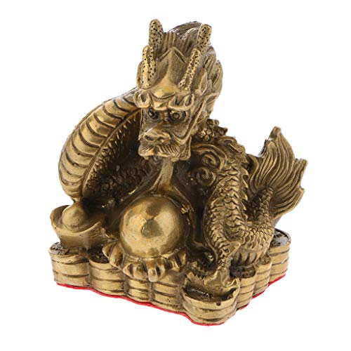 Messing Chinesische Tierkreiszeichen Sternzeichen Figur Tierfigur Feng Shui Reichtum Glücksbringer Ornamente - Drachen