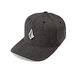 Volcom Full Stone Heather Flexfit Kappe – Anthrazit meliert, Charcoal Heather, S/M