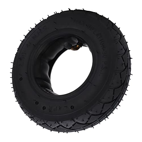 Gatuxe 2.50-4 Reifen und Schlauch, Anti-Aging 2.50-4 Reifen und Schlauchsatz Geräuscharmer, langlebiger, sicherer Gummi für Roller