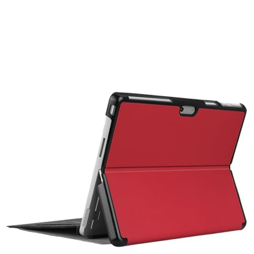 Schlanke und leichte Smart-Lederhülle, geeignet for Microsoft Surface Pro8 4 5 6 7, stoßfeste Tablet-Abdeckung (Color : Red, Size : for Surface Pro5)