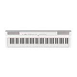 Yamaha P-121WH Digital Piano, weiß – Kompaktes, elektronisches Klavier mit 73 anschlagdynamischen Tasten – Kompatibel mit kostenloser App Smart Pianist