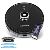 Blaupunkt Saugroboter BlueBot Xtreme - Saugroboter mit Wischfunktion – App mit Interaktive Karten für Etagen + NO-GO Zonen - Staubsauger Roboter mit 3000Pa Saugkraft