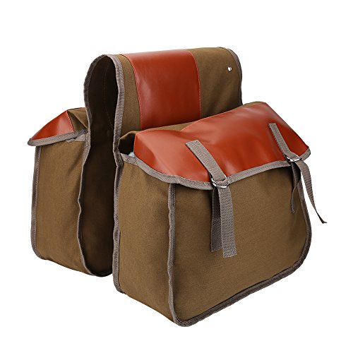 Fahrradgepäckträger-Tasche, Fahrradhecktasche Retro-Design-Satteltasche mit großer Kapazität Gepäckträger