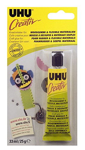 UHU 6er Pack 47195 - Creativ - Spezialkleber für Moosgummi und Flexible Materialien Tube, 33 ml (6)