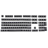 gulang-keng Schwarz-weiße PBT Doppelschuss-Tastenkappen mit Hintergrundbeleuchtung, 108 Tasten für Corsair K70 K65 K95 RGB mechanische Tastatur, DIY-Geschenk für Spielliebhaber