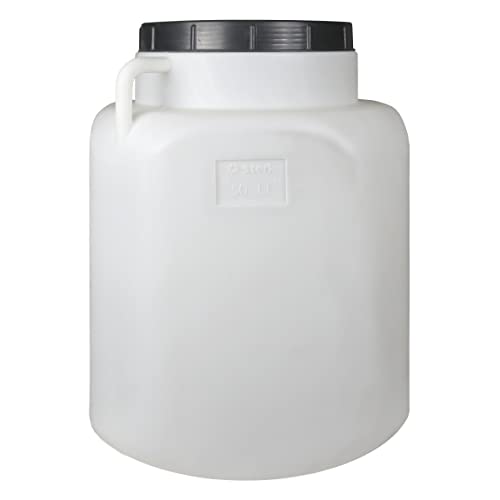 BAUPROFI Fass 50L quadratisch mit Deckel weiß Behälter lebensmittelecht Aufbewahrung