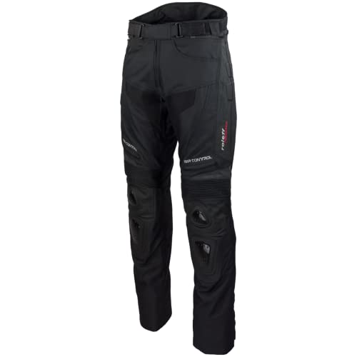 Roleff Racewear Motorradhose Textil/Mesh und Leder, Schwarz, Größe XXXL