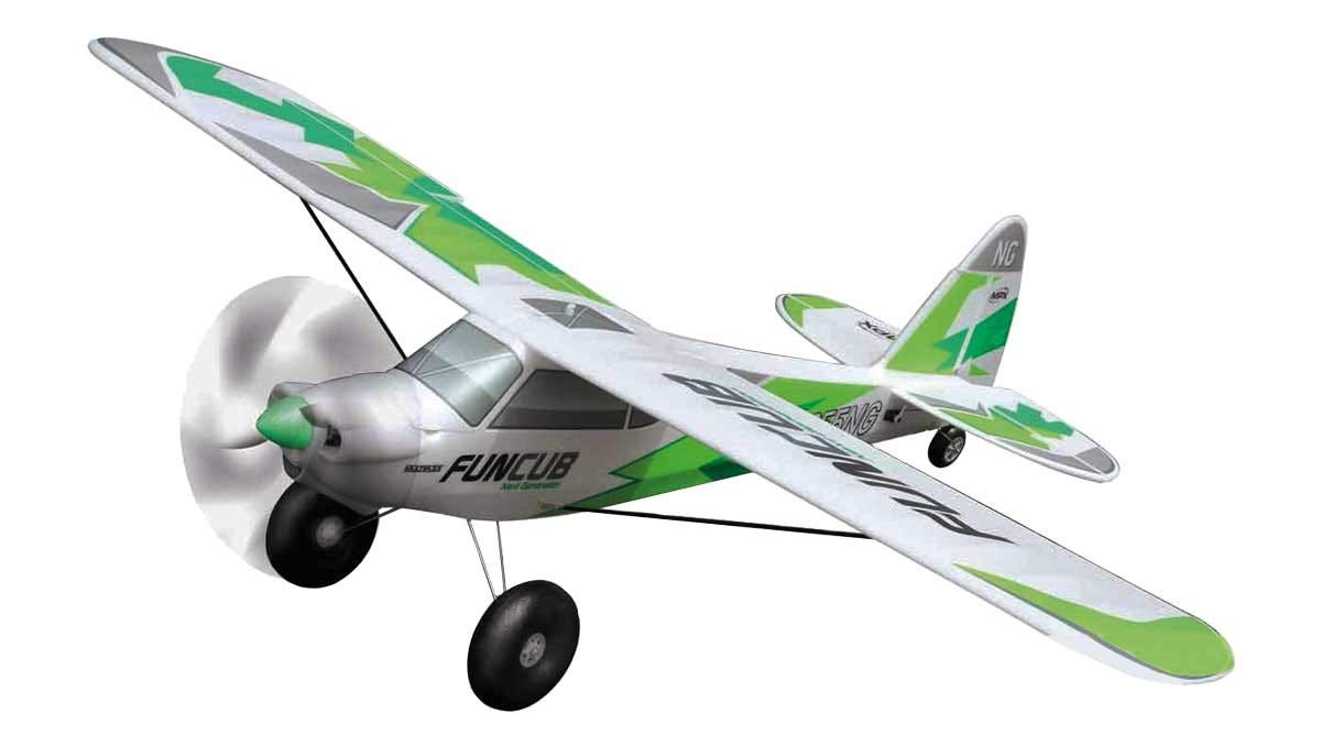 Unbekannt 1-01422 BK FunCub NG Weiß, Gruen RC Motorflugmodell Bausatz 1410mm