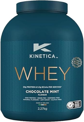 Kinetica Whey Protein Powder, 76 Portionen, Schokolade und Minze, 2,27 kg
