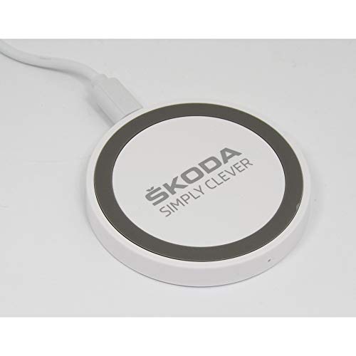 Skoda MVF03-484 Wireless Charger Drahtlose USB Ladestation Qi-Standard, weiß