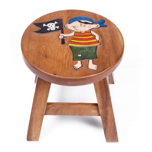 Brink Holzspielzeug Kinder Hocker Kleiner Pirat Personalisiert Schemel Kinderzimmer Holz Wood Geschenk Stabil Tisch Sitzgruppe