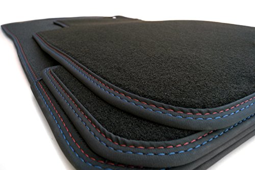 Fußmatten für X1 E84 Pemium Velours Matten Autoteppich Doppelnaht Schwarz Rot Blau M-Edition XM1